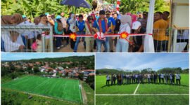 lapangan sepak bola Cisanggiri, Pj. Bupati Garut, Barnas Adjidin, fasilitas olahraga Garut, pembangunan olahraga, rumput sintetis, APBD Garut, Kecamatan Cibalong, Dispora Garut, semangat olahraga  
