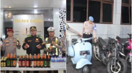 Polres Garut Amankan 120 Knalpot Brong dan 112 Botol Miras dalam Operasi Cipkon Malam Minggu