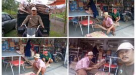 Foto saat penarikan sekaligus pemilihan sampah untuk selanjutnya dijual kepada pengepul. || Dok : Mediatamanews.id