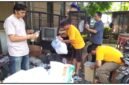 Kegiatan memilah sampah di halaman kelurahan Sirnagalih oleh bank sampah cahaya iman ||| Dok : Mediatamanews.id